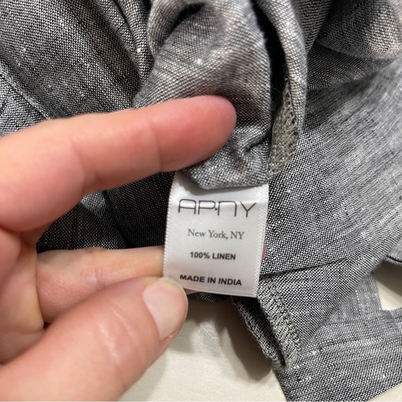 APNY Gray Linen Pants with Bow Detail - Picture 5 of 7